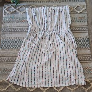 Roxy Multicolor Striped Strapless Dress